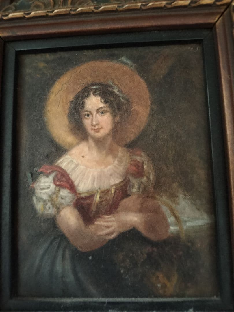 イギリスアンティーク古い油絵