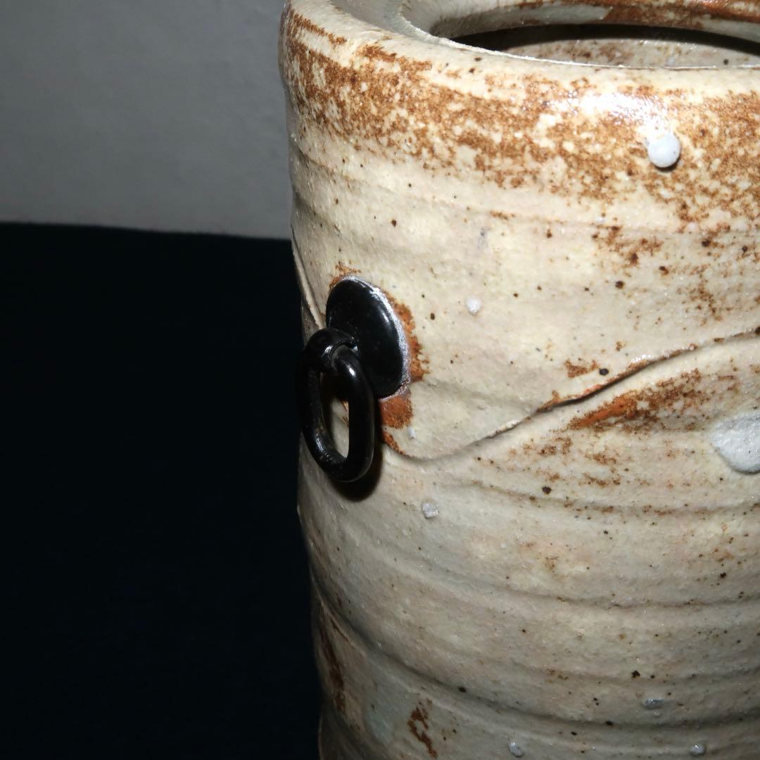 茶道具】加藤芳右衛門作 美濃伊賀掛花入