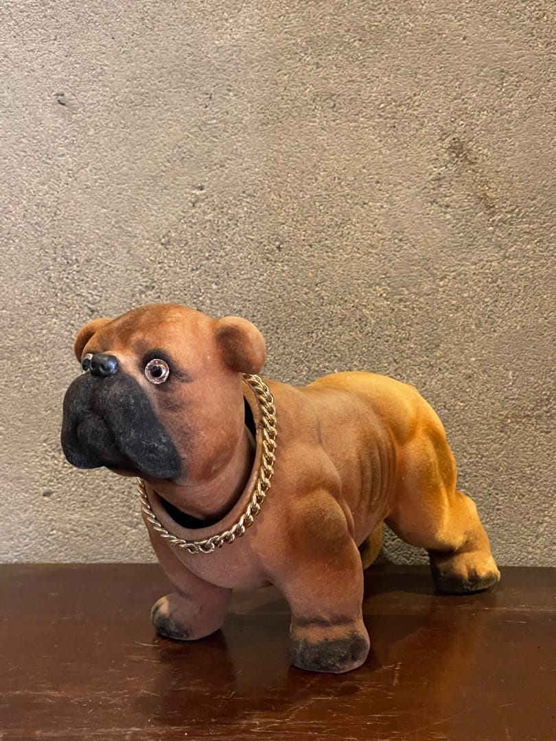 昭和 レトロ フロッキー加工 首振り人形 土佐犬 土佐闘犬 ブルドッグ