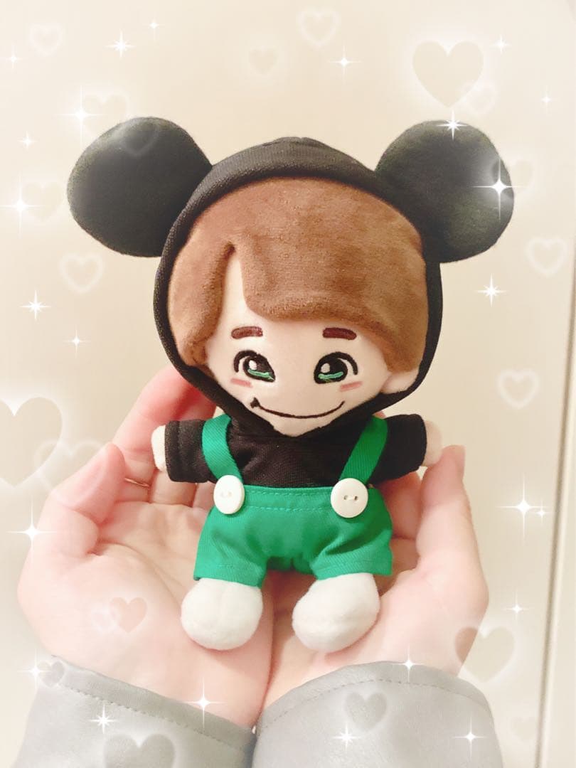 ちびぬい服　オーダーページ　ねずみパーカー＆メンカラサロペット　なにわ男子