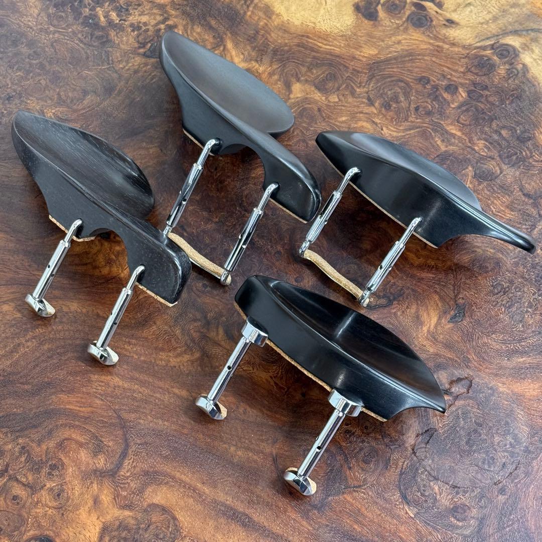 【新品】ビオラ用あご当て（エボニー／クローム金具）4種類セット！