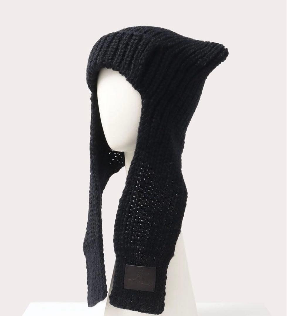 2025年 コムデギャルソン ガール ニット帽 ネイビー リボン付き