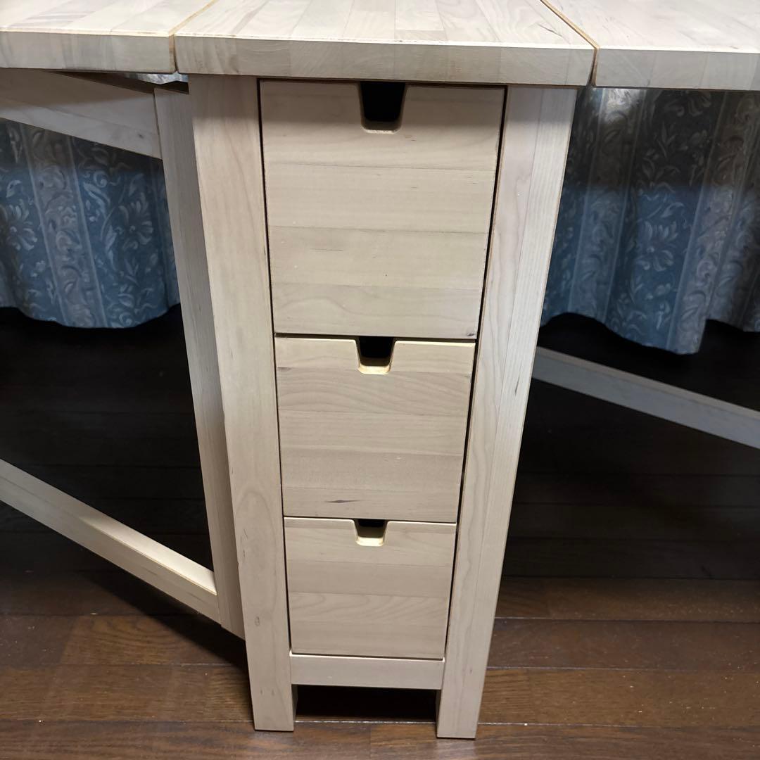【美品】IKEA ノールデン ゲートレッグテーブル バタフライテーブル