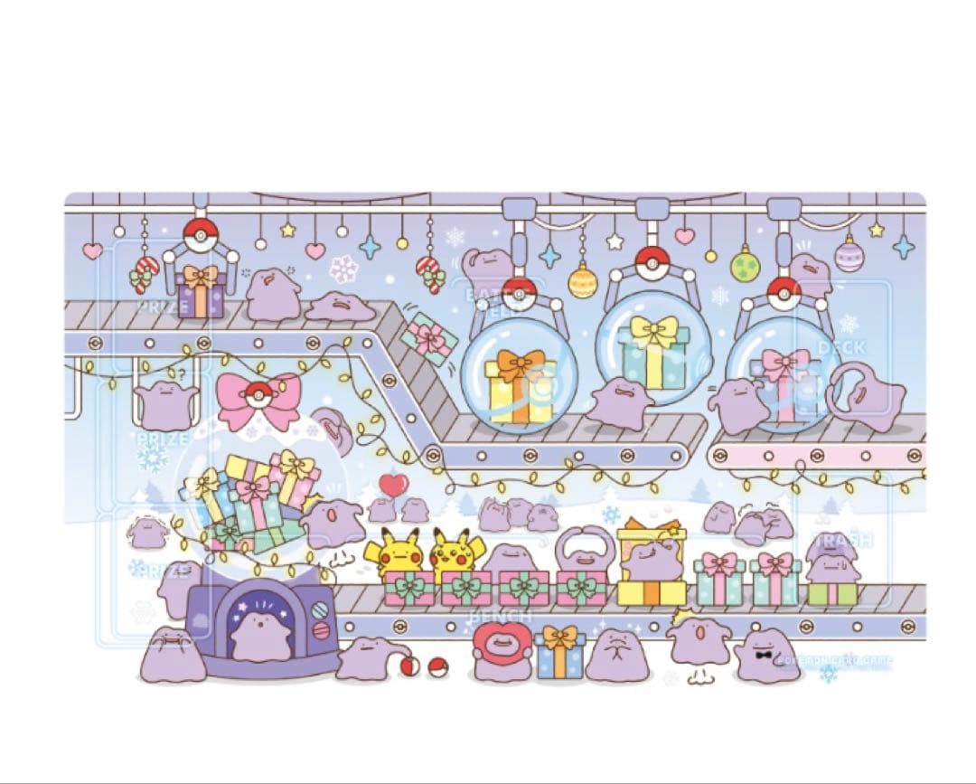 ポケモン　韓国　ポップアップ　メタモン プレイマット3枚　シークレットマンション