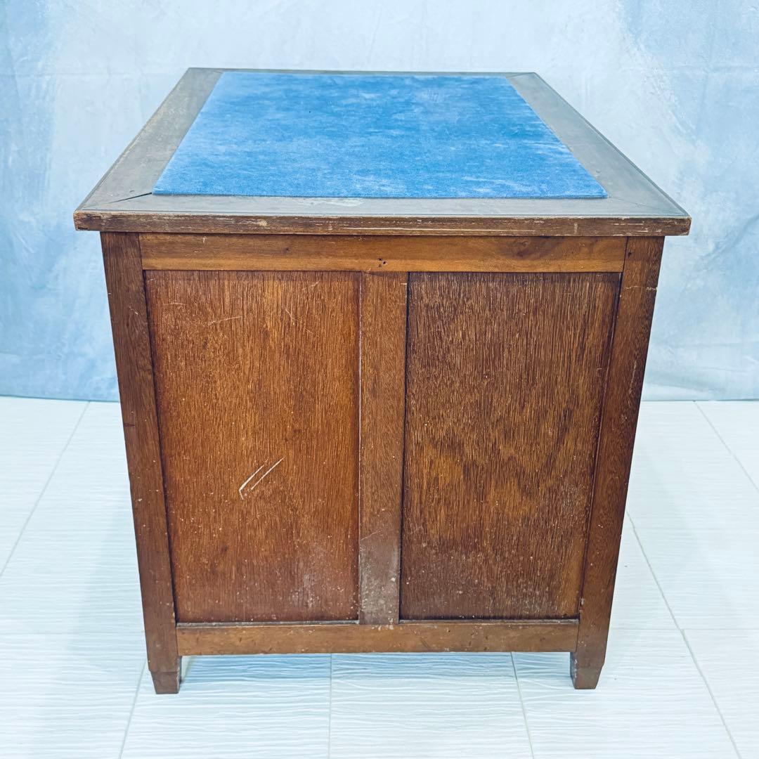 アンティーク 裁縫デスク 引き出し付き フェルト天板 大正レトロ 昭和