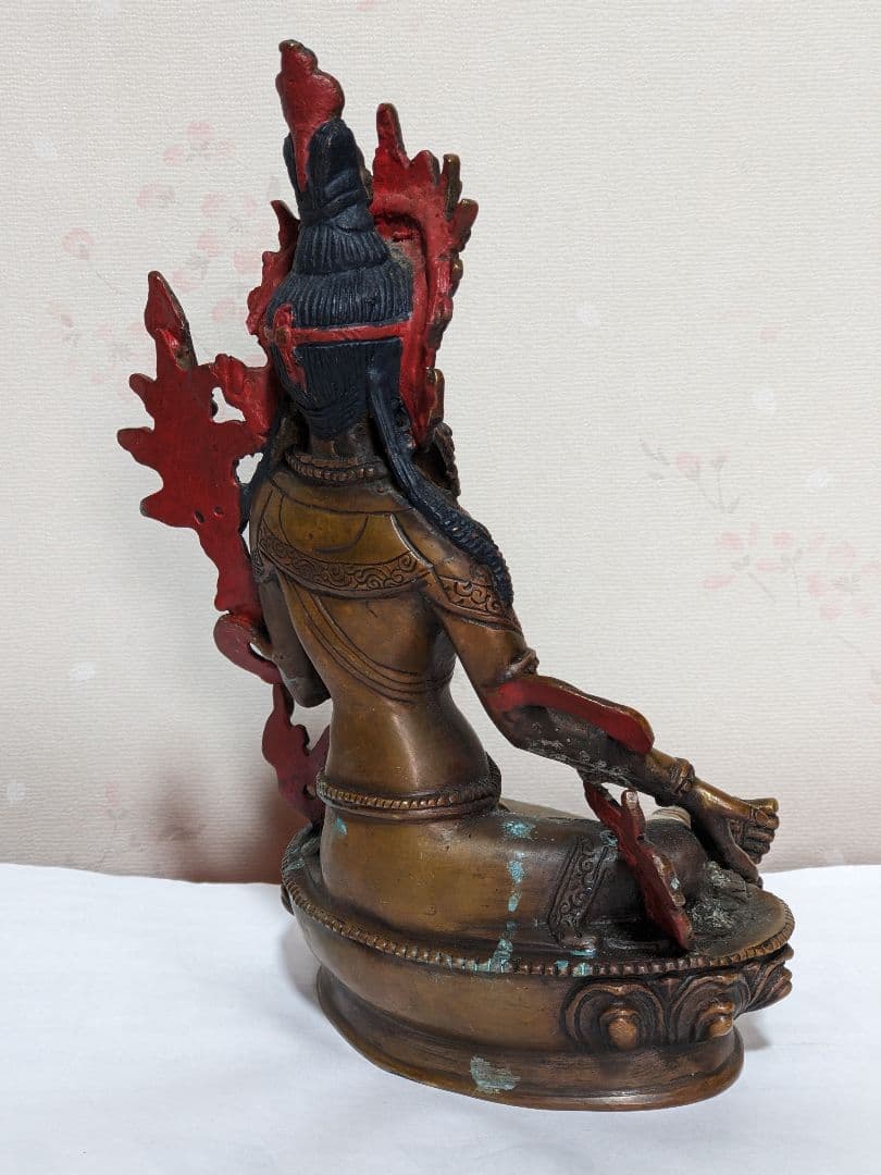 ♢チベット仏教 観音菩薩坐像 中国 古美術品 古玩 仏教美術 仏像 唐金