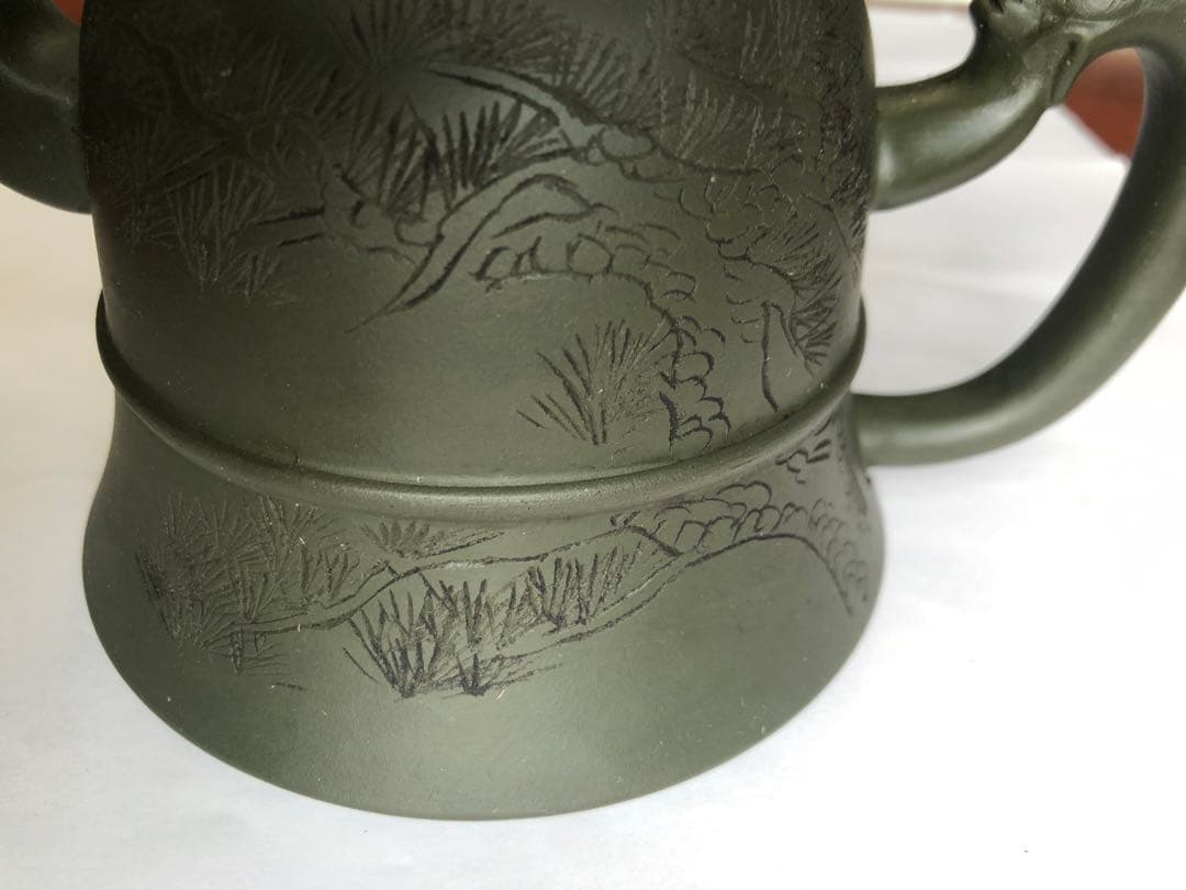 唐物　中国紫砂工芸美術「一代宗師」顧景舟 緑金鐘急須やかん入手困難