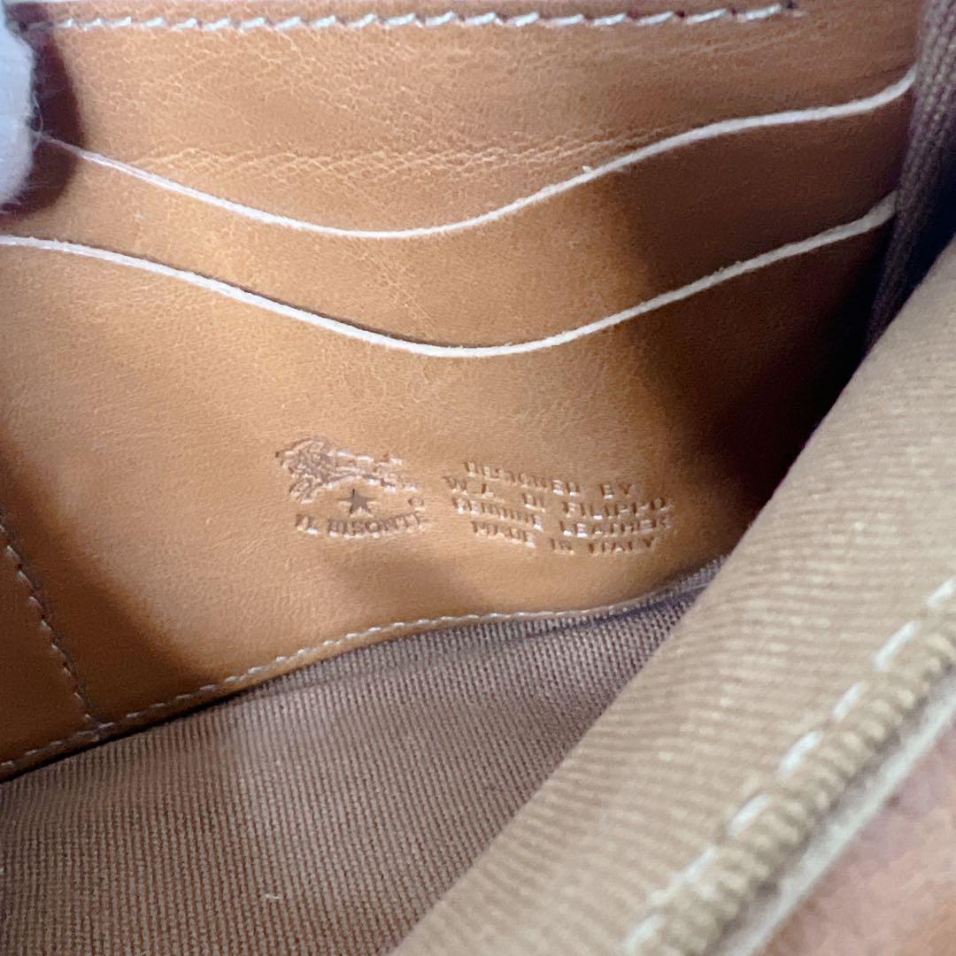 IL BISONTE イルビゾンテ レザー ショルダーウォレット キャメル 本革