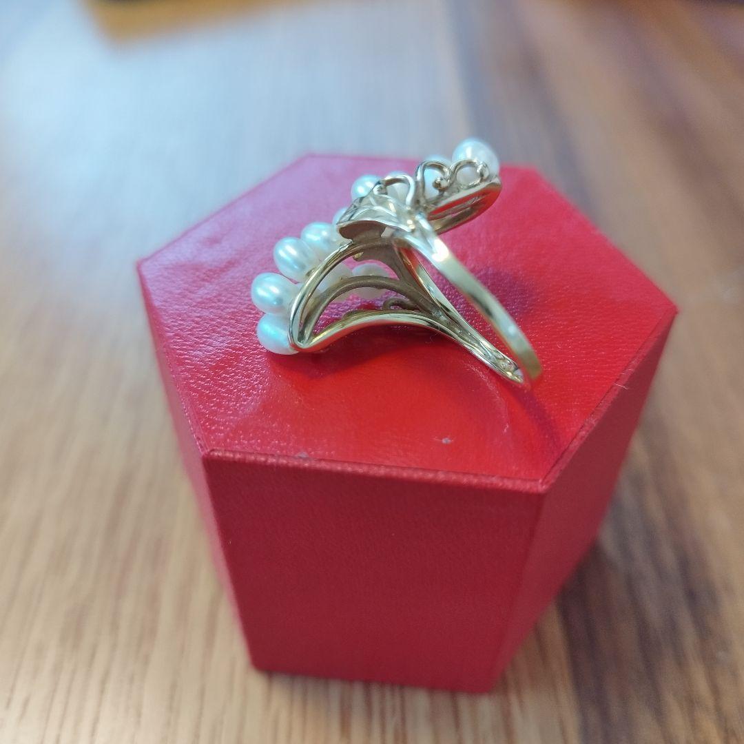 583刻印 K14相当 ゴールド パール リング 総重量約7g ヴィンテージ