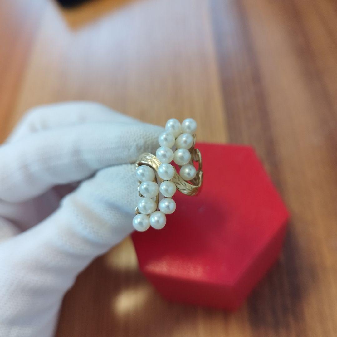 583刻印 K14相当 ゴールド パール リング 総重量約7g ヴィンテージ