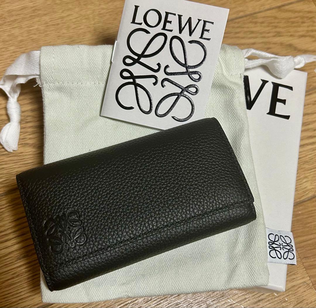 LOEWE ロエベ キーケース メンズ レザー アナグラム 6連 ブラック