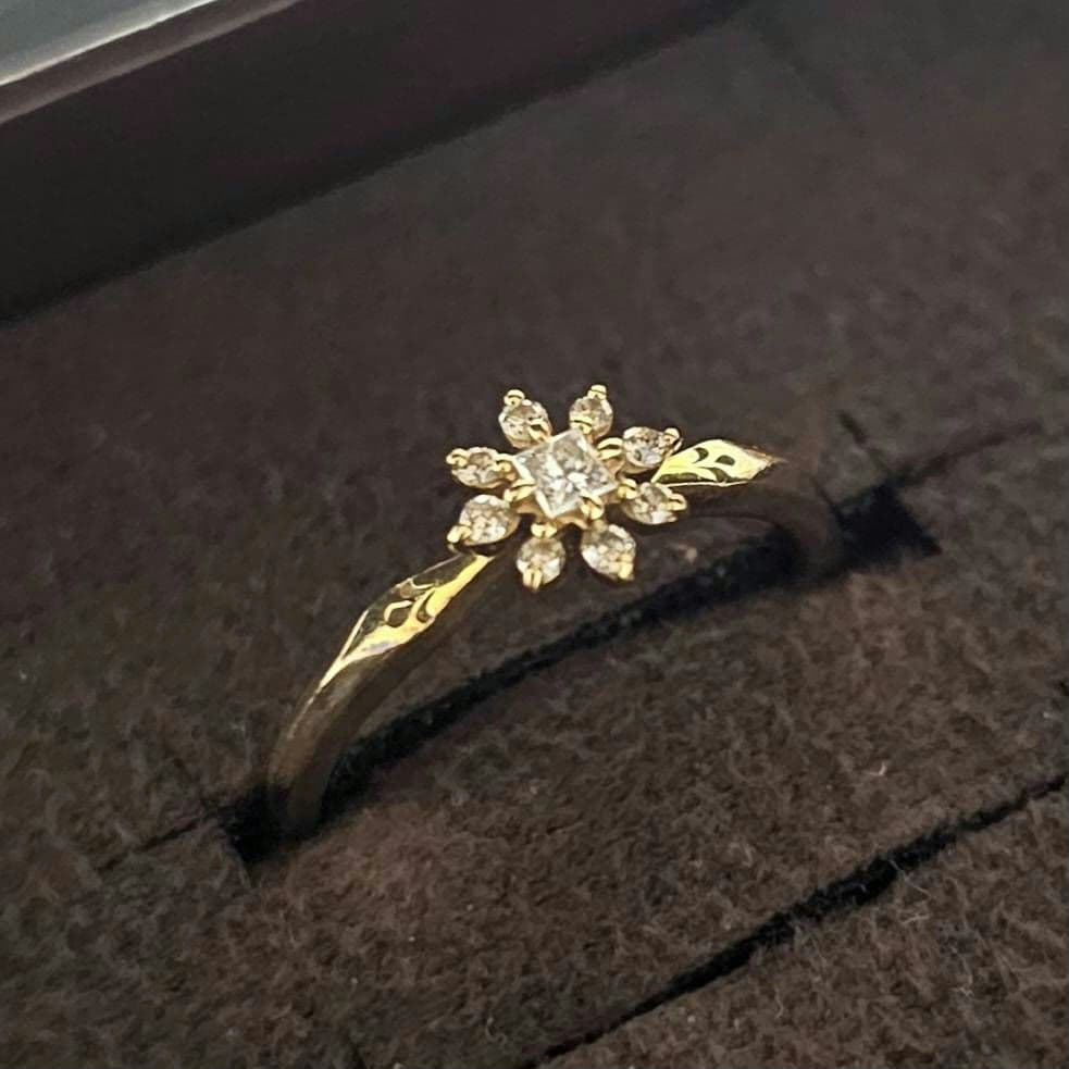 ※アサヒ agete CLASSIC k18 ダイヤモンドリング 9号