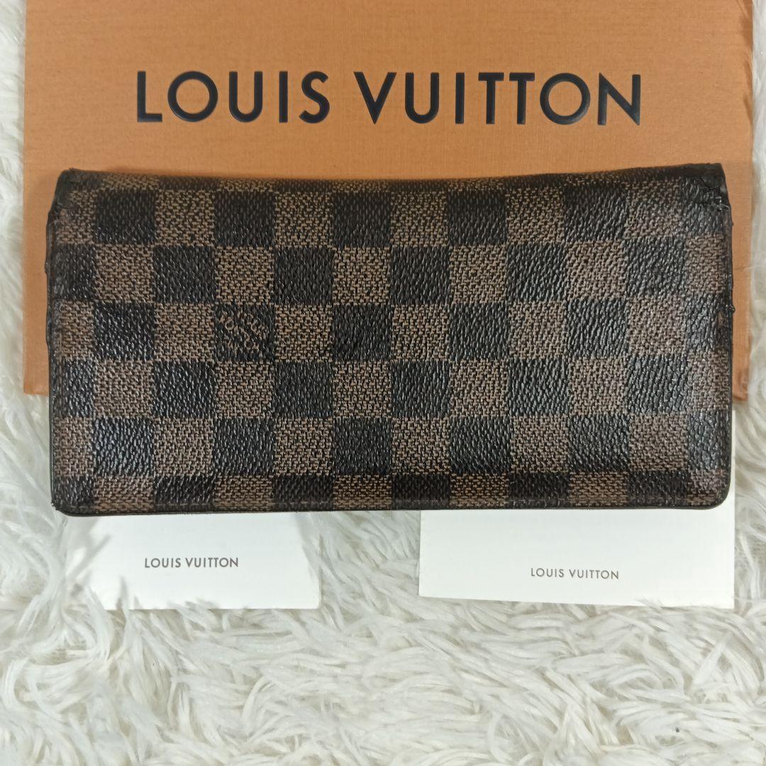 LOUISVUITTON】ルイヴィトン 長財布 ダミエ エベヌ ブラザ ✨ - メルカリ