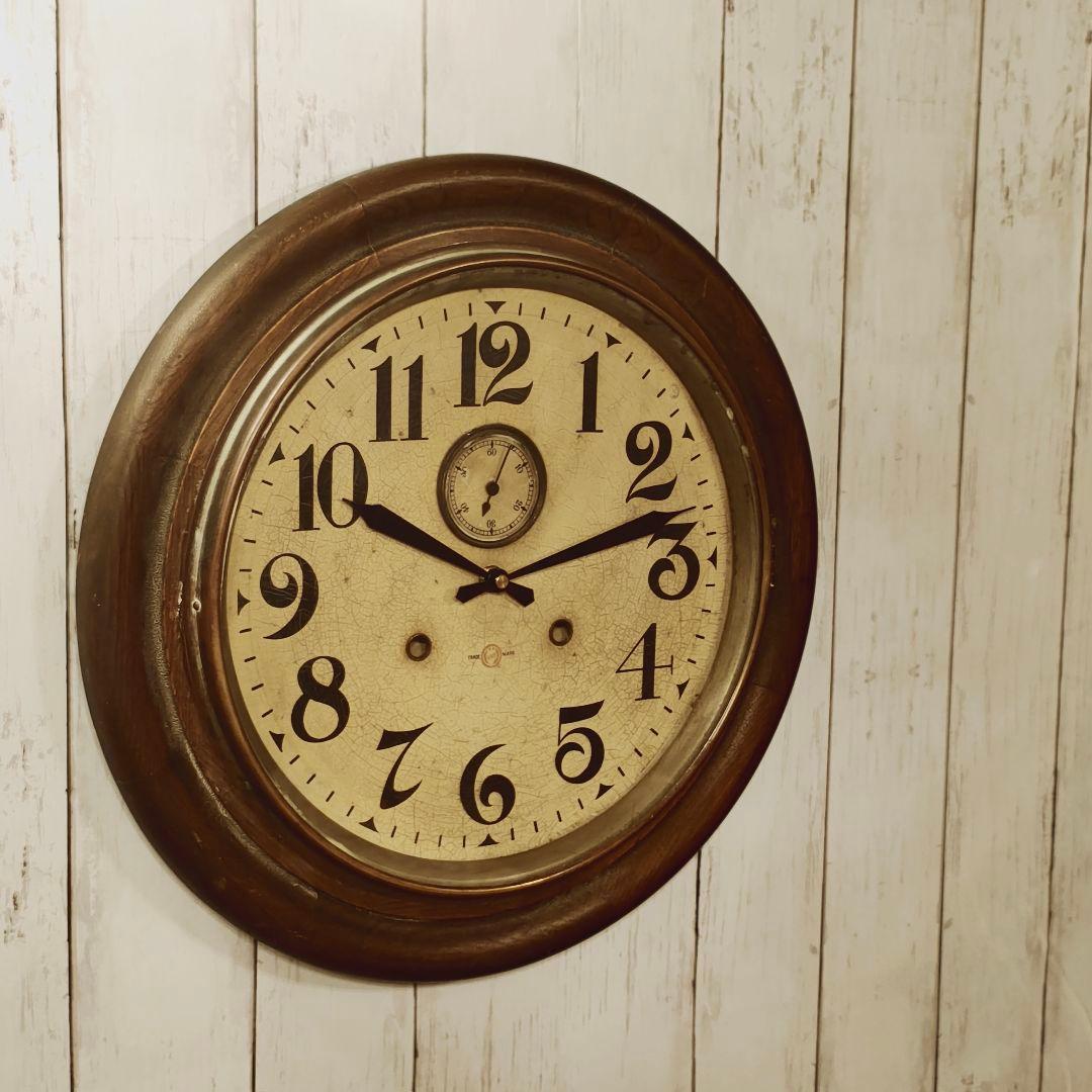 【リペア品 静音 薄型】TRADE MARK 掛け時計 壁掛け時計 アンティーク