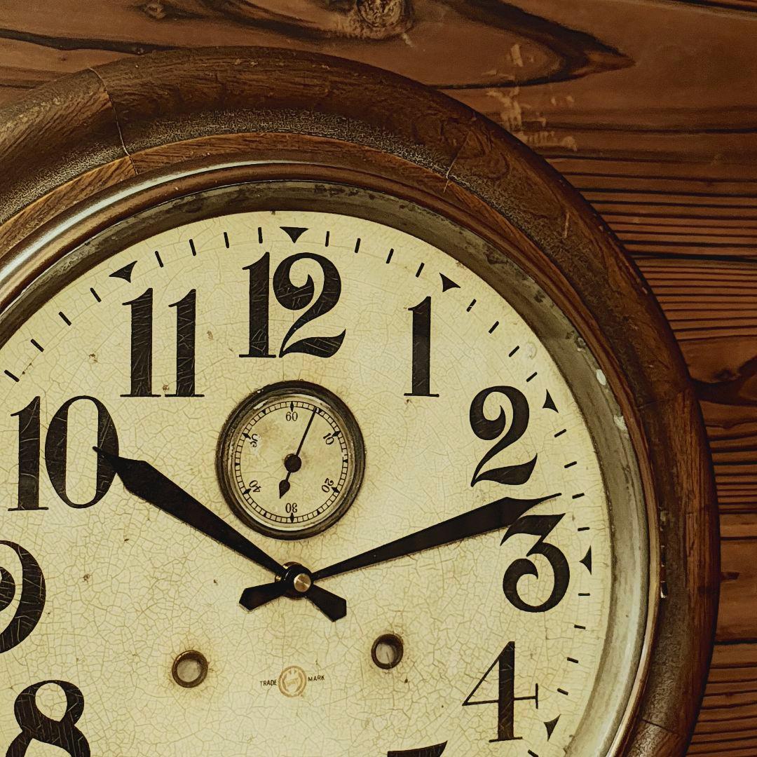 【リペア品 静音 薄型】TRADE MARK 掛け時計 壁掛け時計 アンティーク