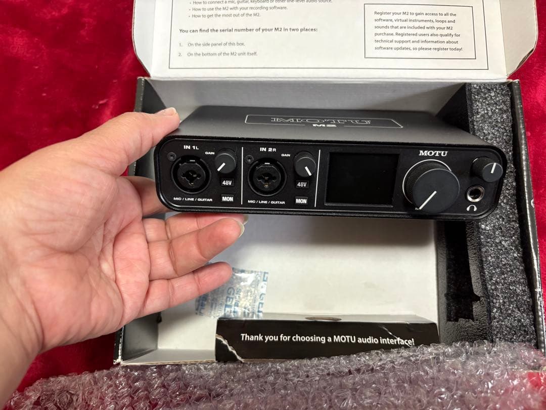 MOTU M2 オーディオインターフェース ジャンク品 元箱付き