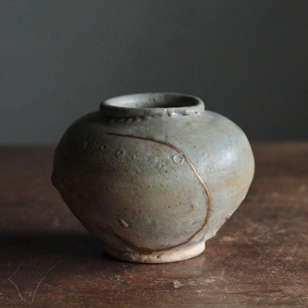 李朝 堅手 小壺 李朝壺 朝鮮美術 古美術 古道具 アンティーク 壺