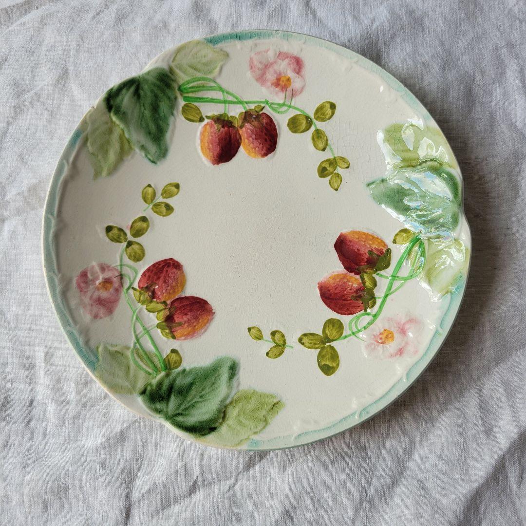フランス アンティーク プレート いちご バルボティーヌ
