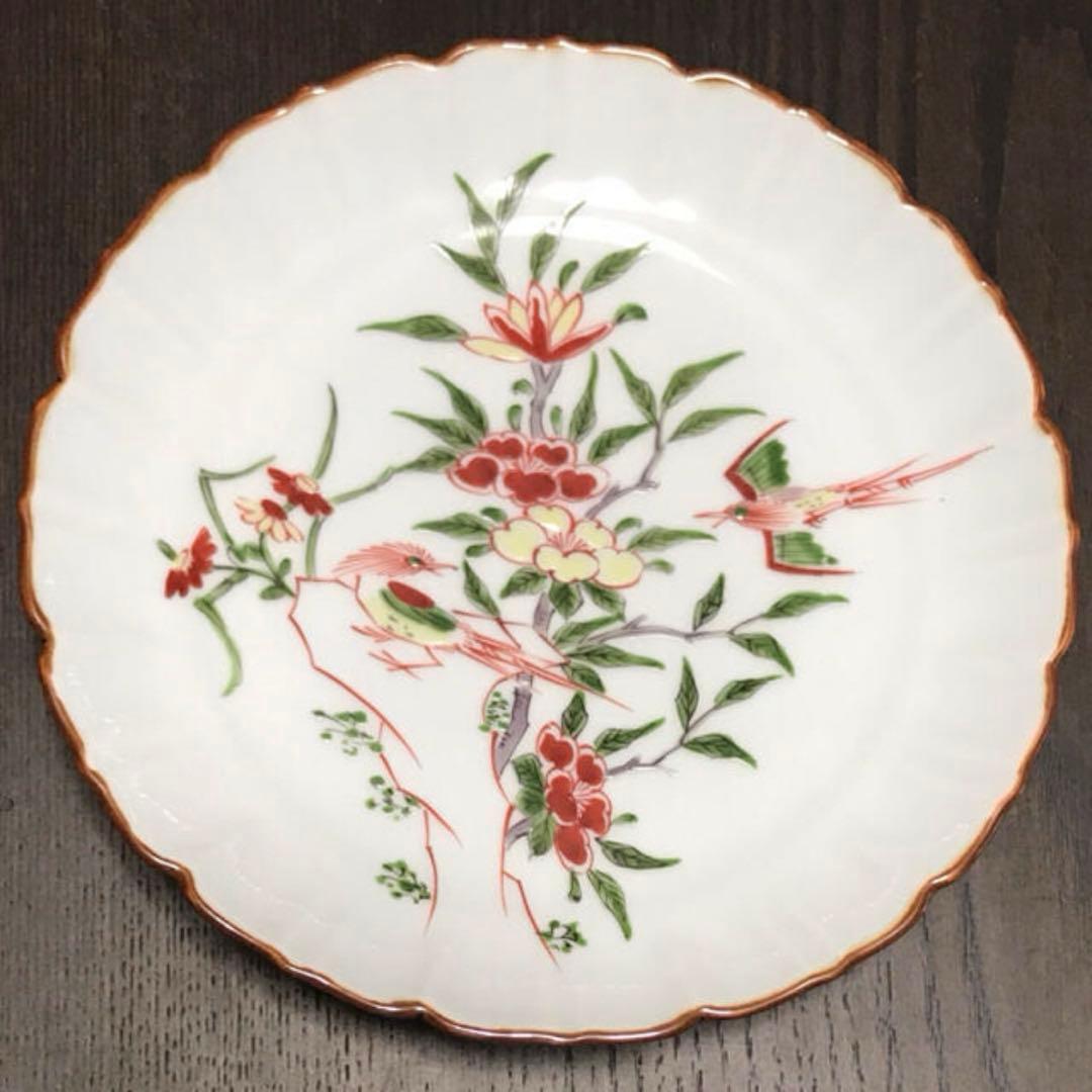 源右衛門窯 花鳥紋 銘々皿 5客揃