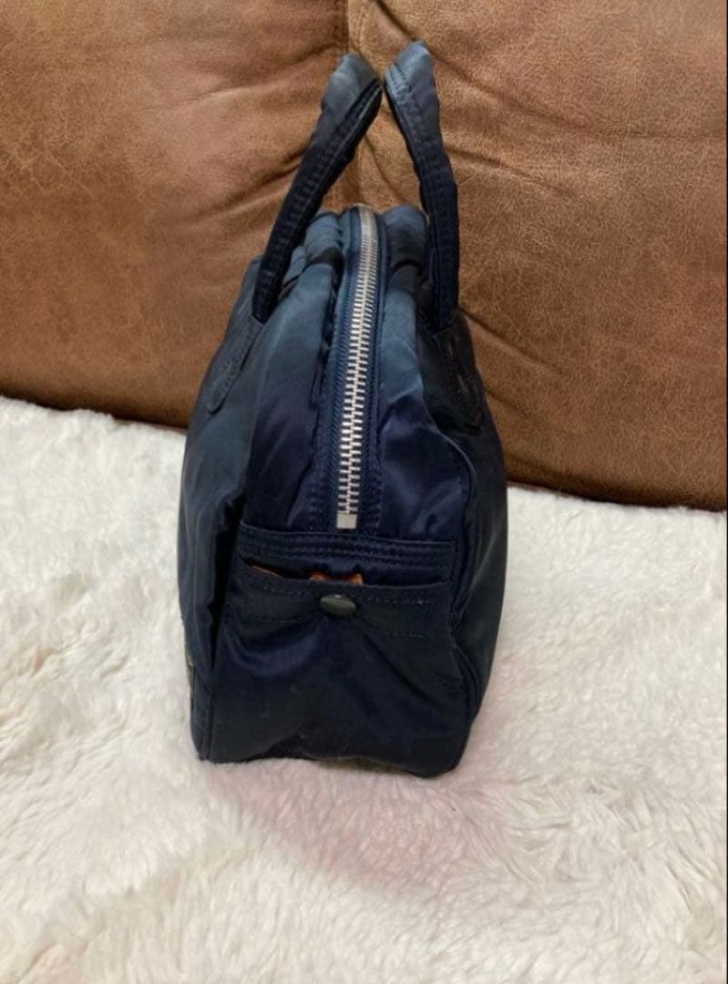 美品☆ ヘッドポーター PORTER ミニボストン バッグ ネイビー 吉田カバン