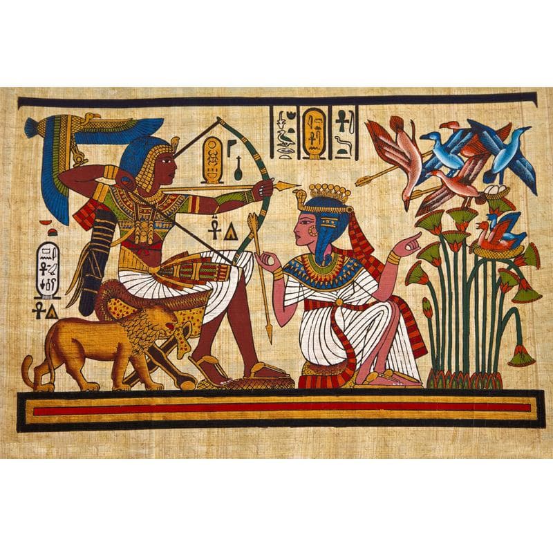 古代エジプト壁画 パピルス エキゾチック タペストリー 狩猟 布