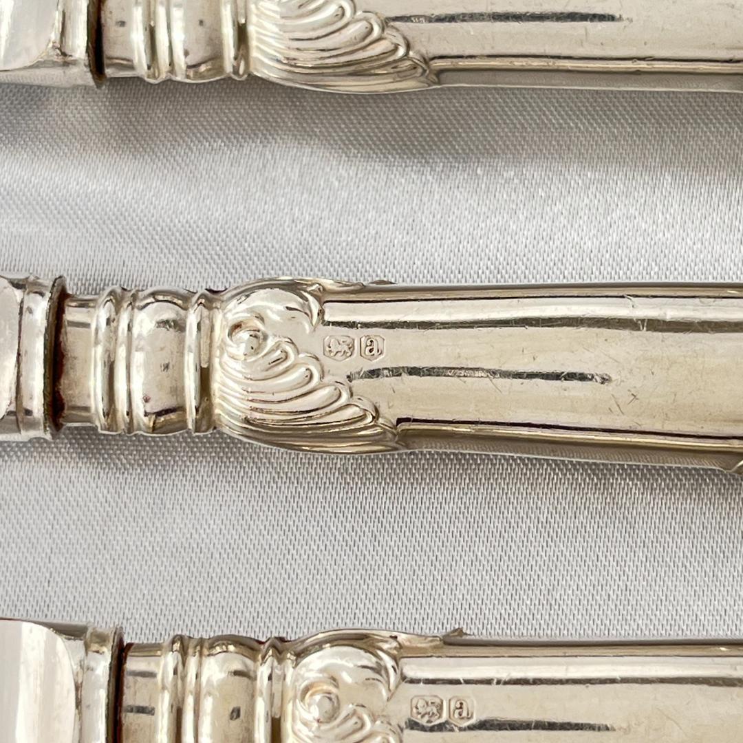 【James Deakin】 【純銀ハンドル】ロココの ティーナイフ 6本