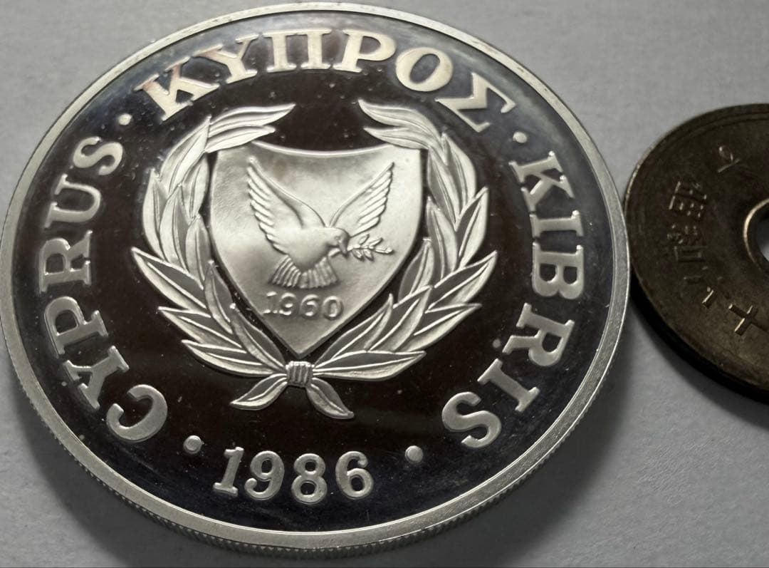 招*@様 1986年キプロス ポンドプルーフ銀貨ワイルドシープ - 鋳造13,0