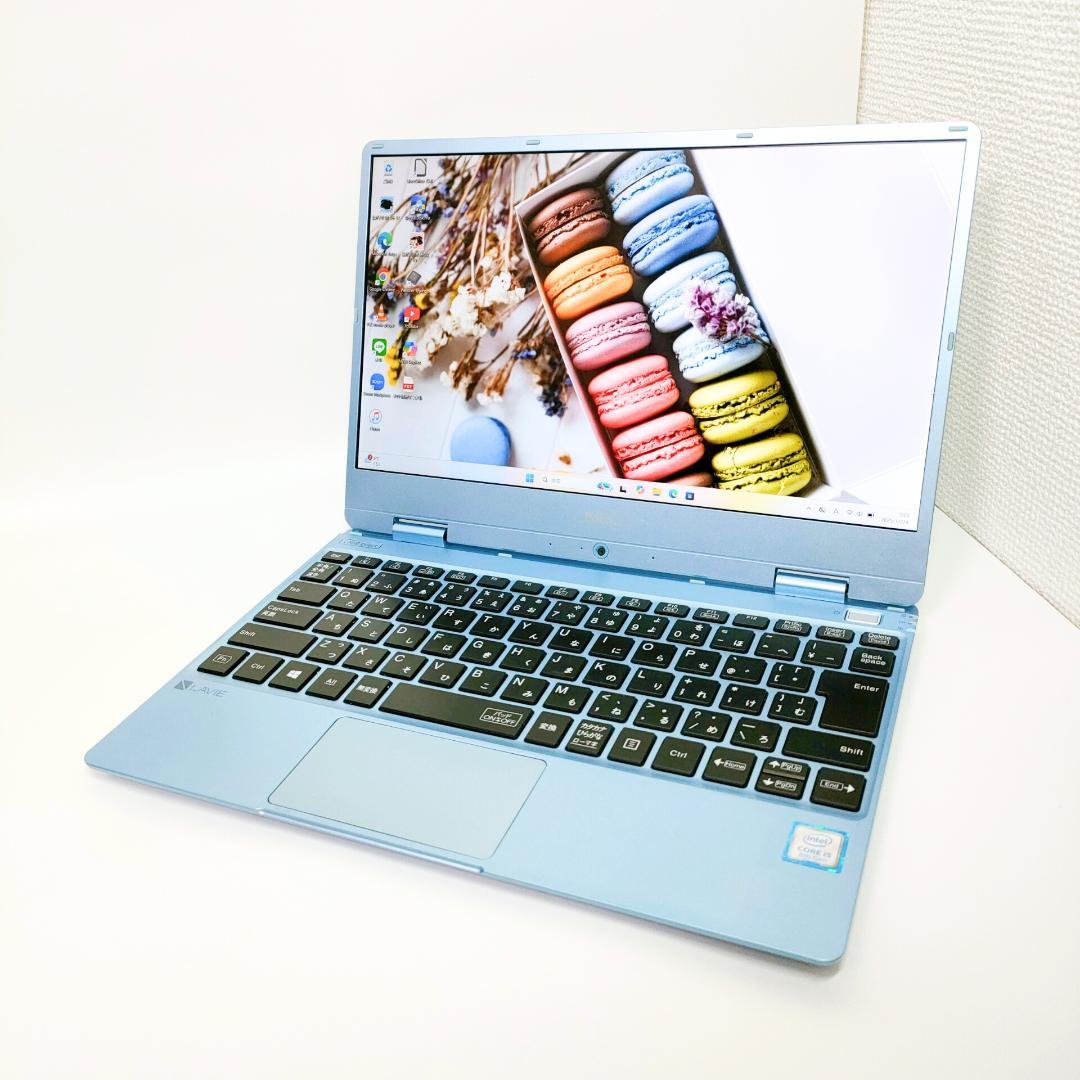 激レアブルー✨️第8世代i5/NEC/SSD/小型軽量/カメラ付きノートパソコン
