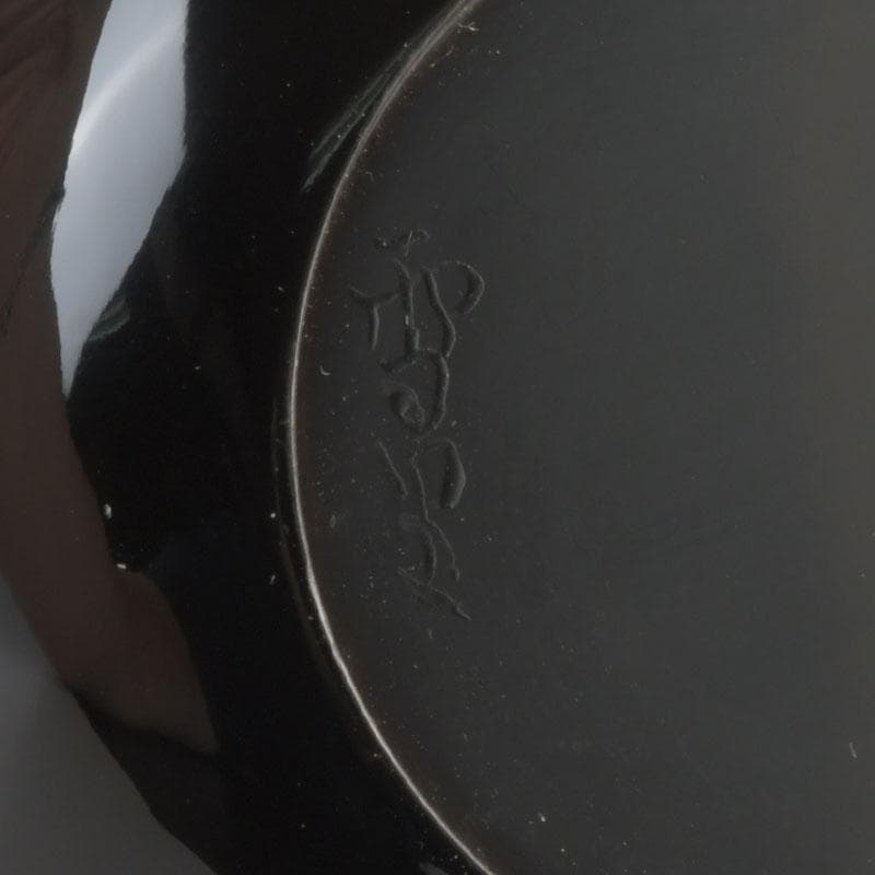 茶道具 三辻雪里作 若松蒔絵 棗 共布共箱 V 9316