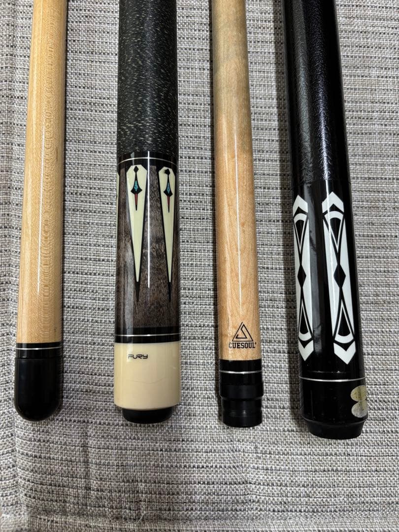 FURY cuesoul ビリヤードキュー2本セットと付属品