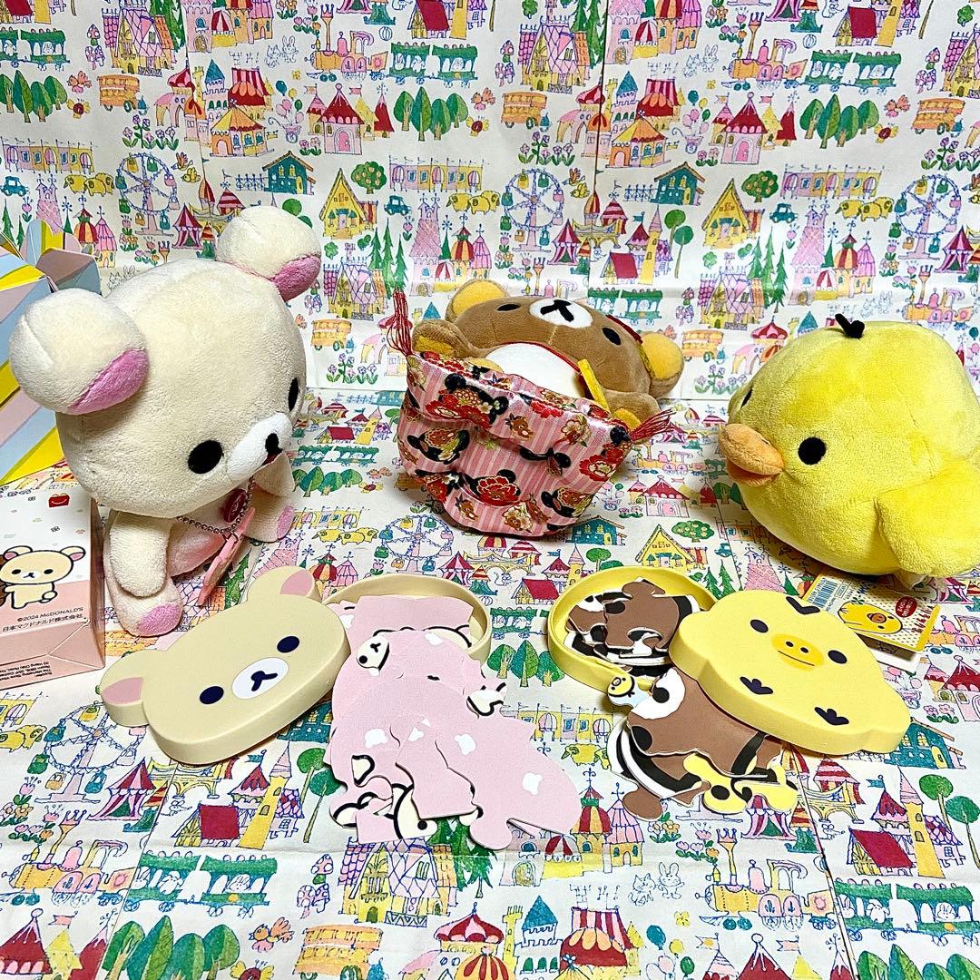 リラックマ まとめ売り20 和食器セット おすわりぬいぐるみ キーチェーン 他