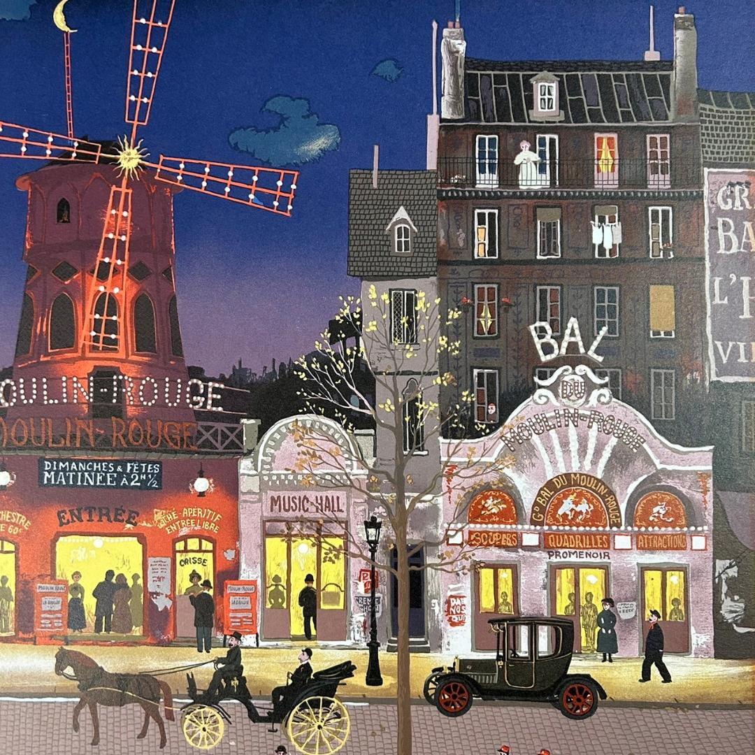 美品 ミッシェル・ドラクロワ「ムーランルージュ」ポスター 額縁入り