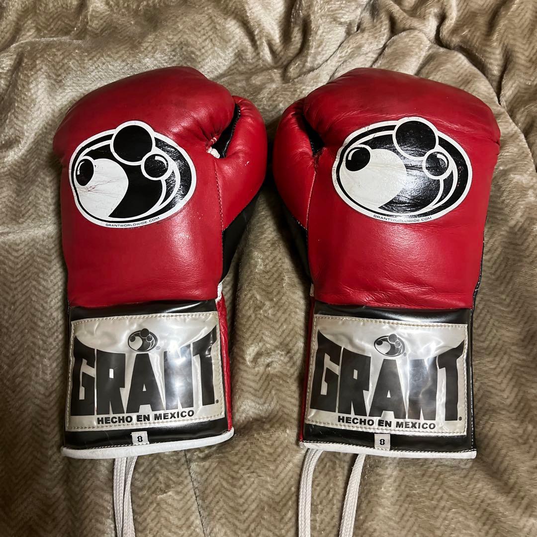 GRANT グラント ボクシンググローブ 赤白 8oz - メルカリ
