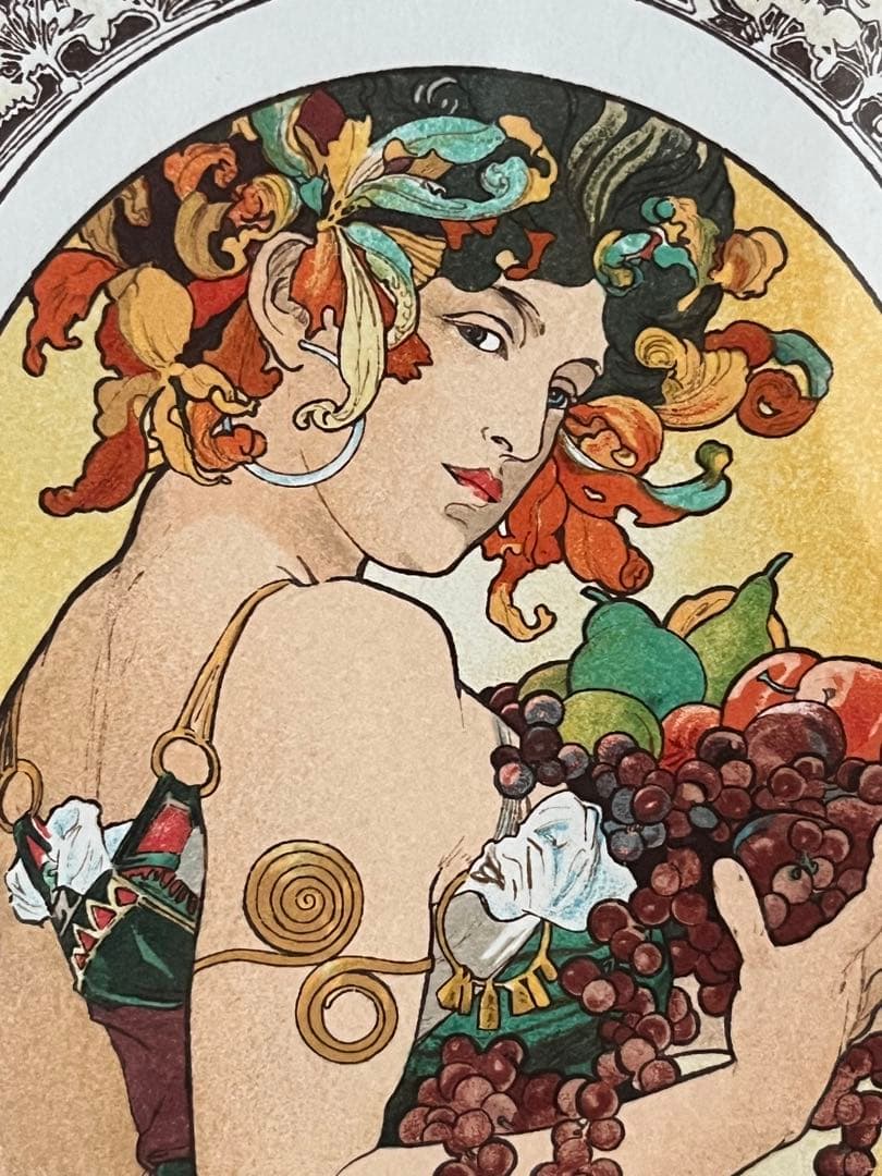 Mucha アルフォンス・ミュシャ フルーツ 果物 リトグラフ アールヌーヴォー
