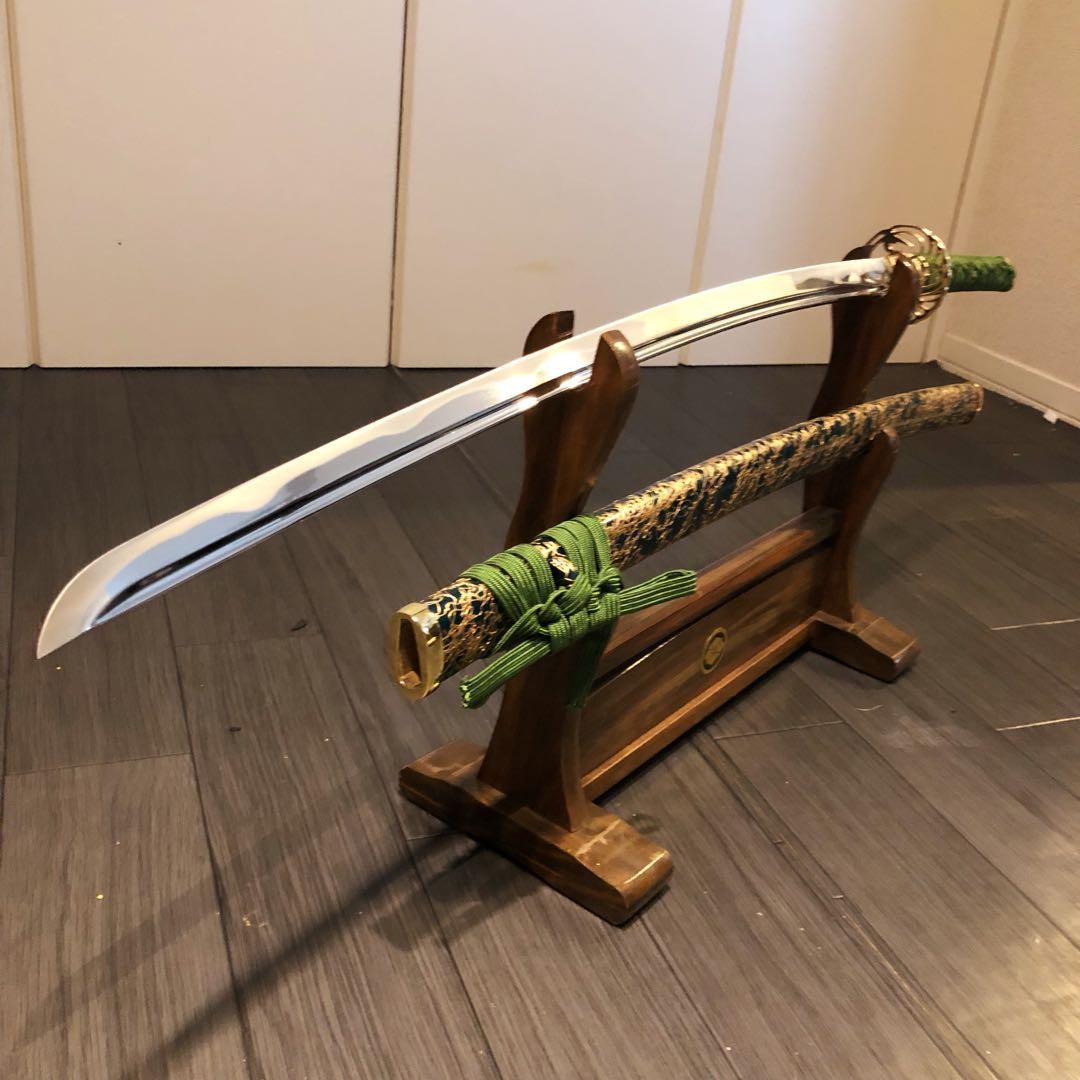 専用　高級模造刀　樋入り刀身　緑金拵え　亜合金刀身