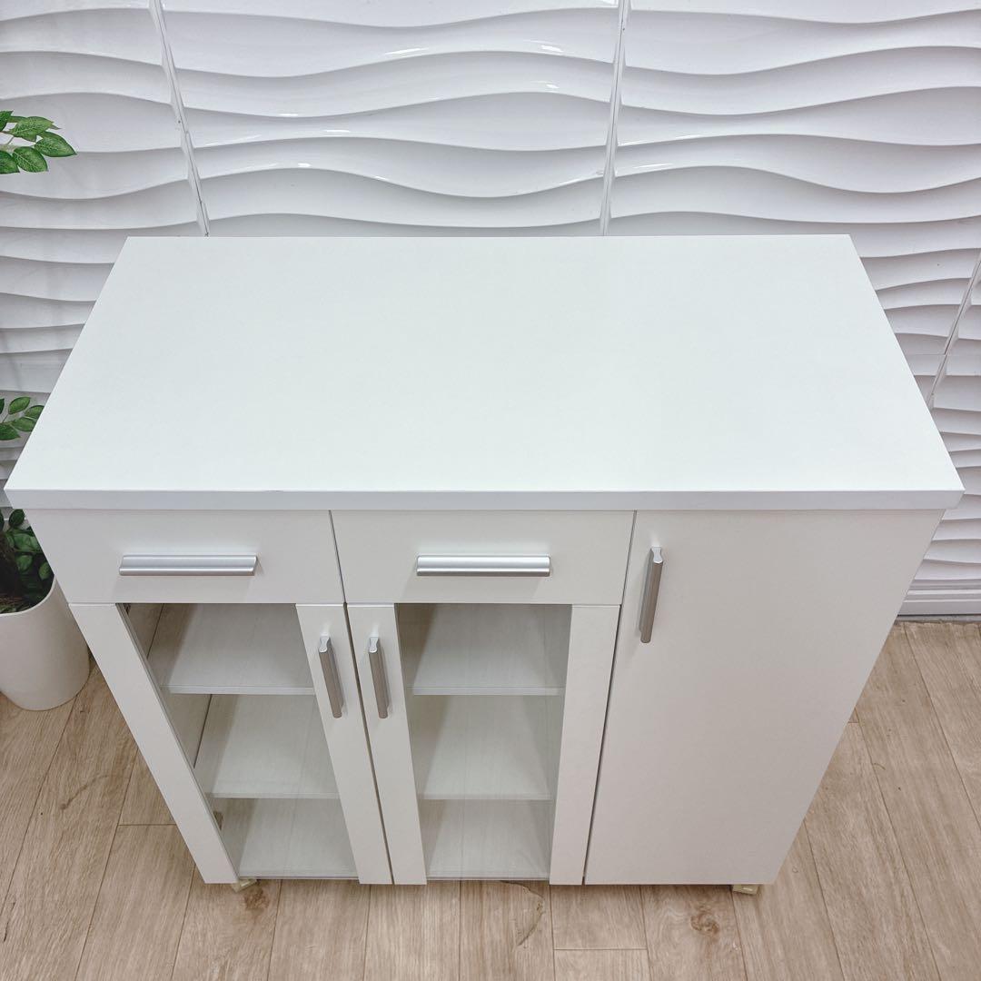 ◇大阪府 神戸市 配達料無料！◇山善◇ガラスキャビネット◇キッチン