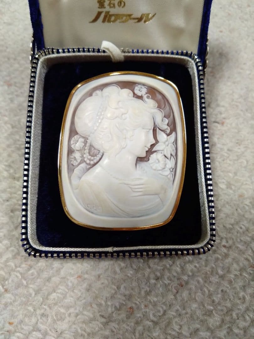 K18 カメオ ブローチ ペンダントトップ CPE作