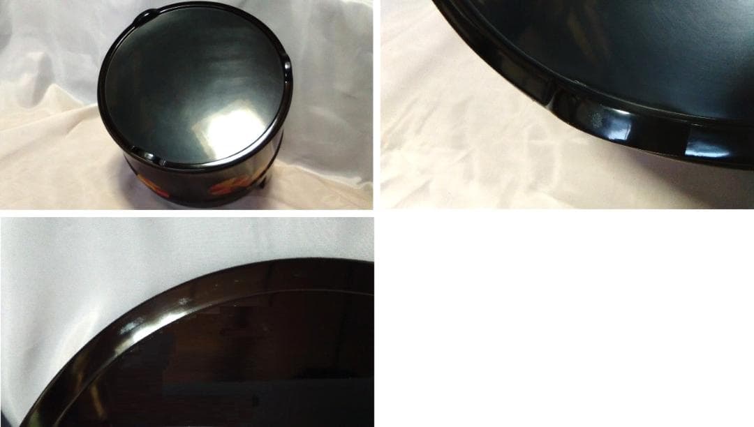 【 角藤弘悦作 手桶水指 】　輪島塗　菊桐文蒔絵　茶道具　未使用保管品