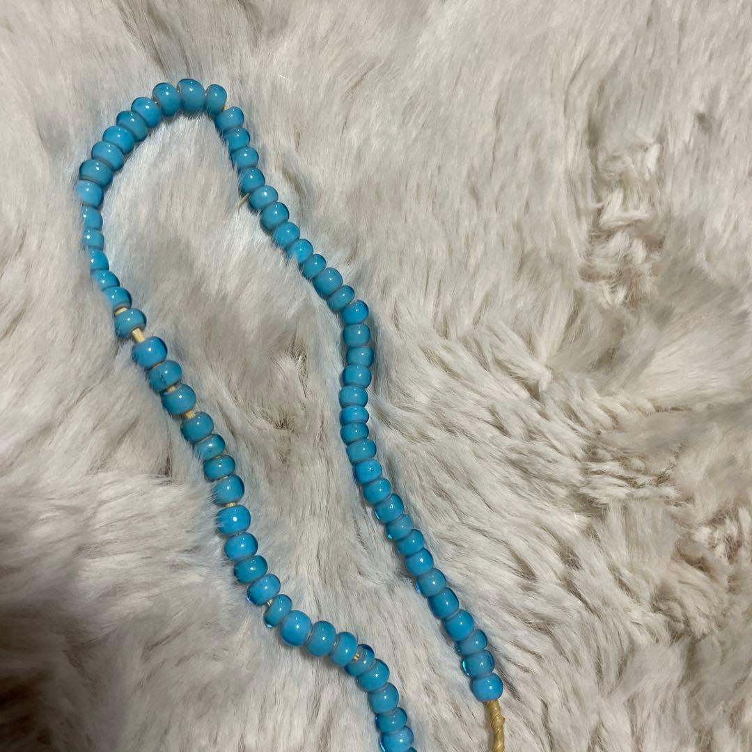 インディアンジュエリー アンティークホワイトハートブルー