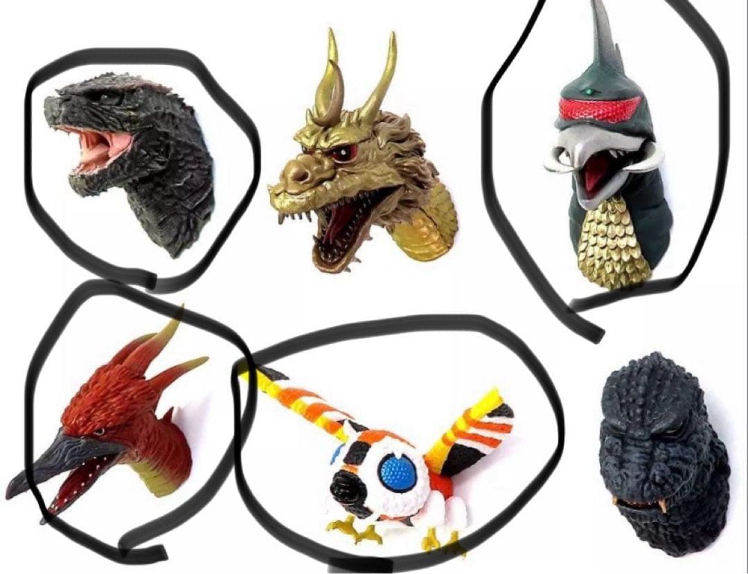 モンスター ヘッド マグネット 9体セット ゴジラ一番くじ