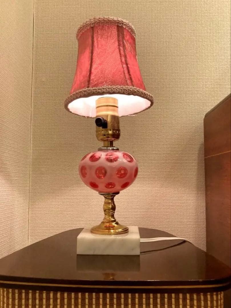 フェントン1940年（希少）ランプスタンドアンティークオパールセント