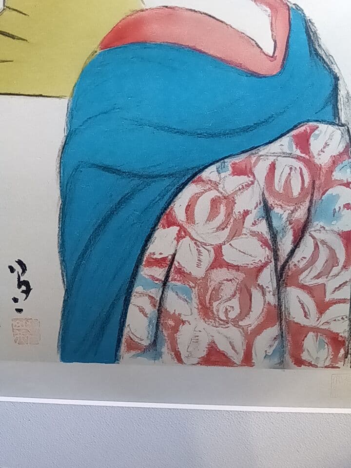 竹久夢二 『女十題の内 舞姫 144/300』 版画 リトグラフ 額縁無し