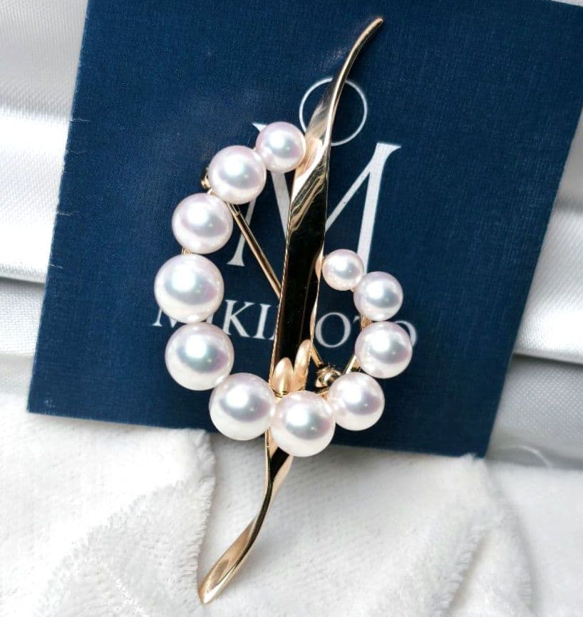 美品 最高級】ミキモト ブローチ パール サークル K18 愛子様 ご着用