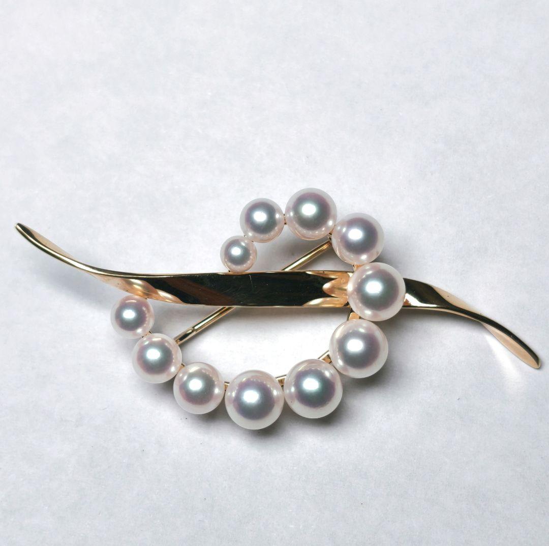 美品 最高級】ミキモト ブローチ パール サークル K18 愛子様 ご着用