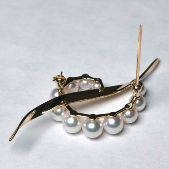 美品 最高級】ミキモト ブローチ パール サークル K18 愛子様 ご着用