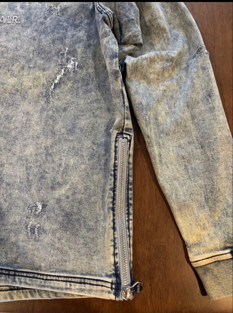 BALR デニムブルー フード付きパーカー