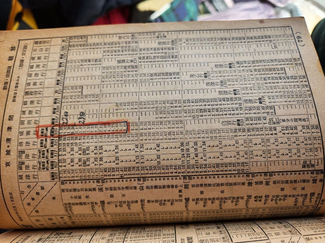 満州鉄道?の時刻表