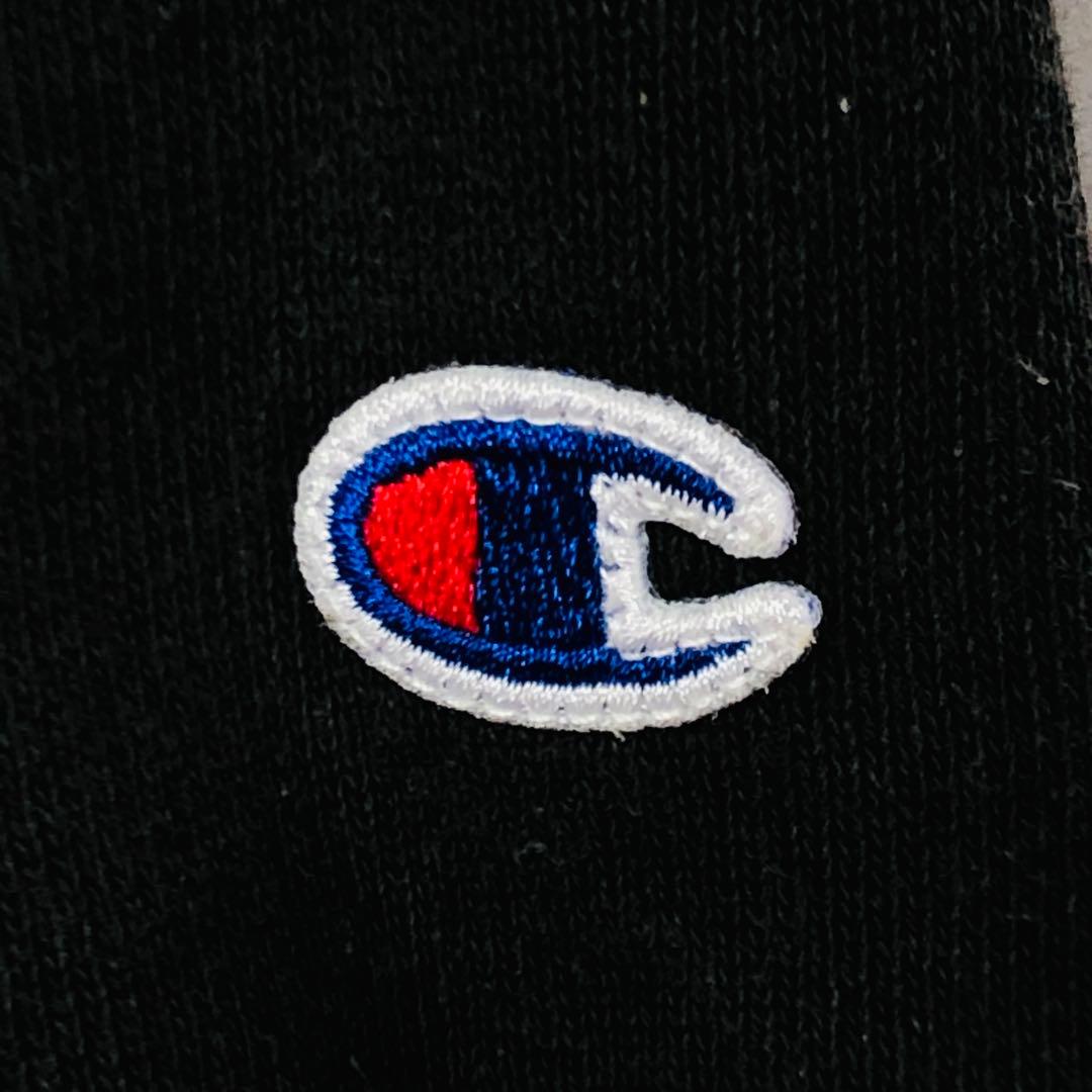 【人気コラボ】チャンピオン エクストララージ パーカー リバースウィーブ 黒 M