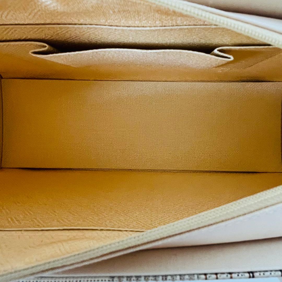 【セール✨】利休バッグ　和装バッグ　アイボリー　チェック柄　底鋲　総柄　春夏秋