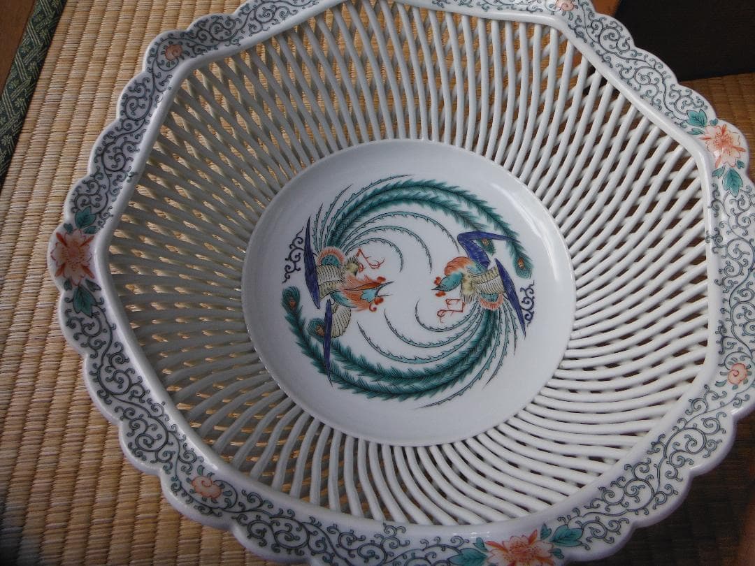 伊万里・菓子器 八角形 花鳥模様